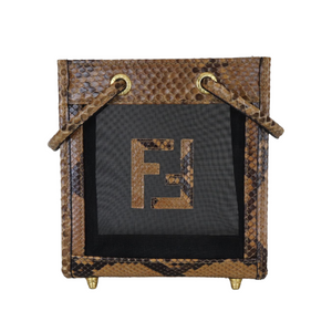 Vintage Mesh Mini Bag Python Brown GHW