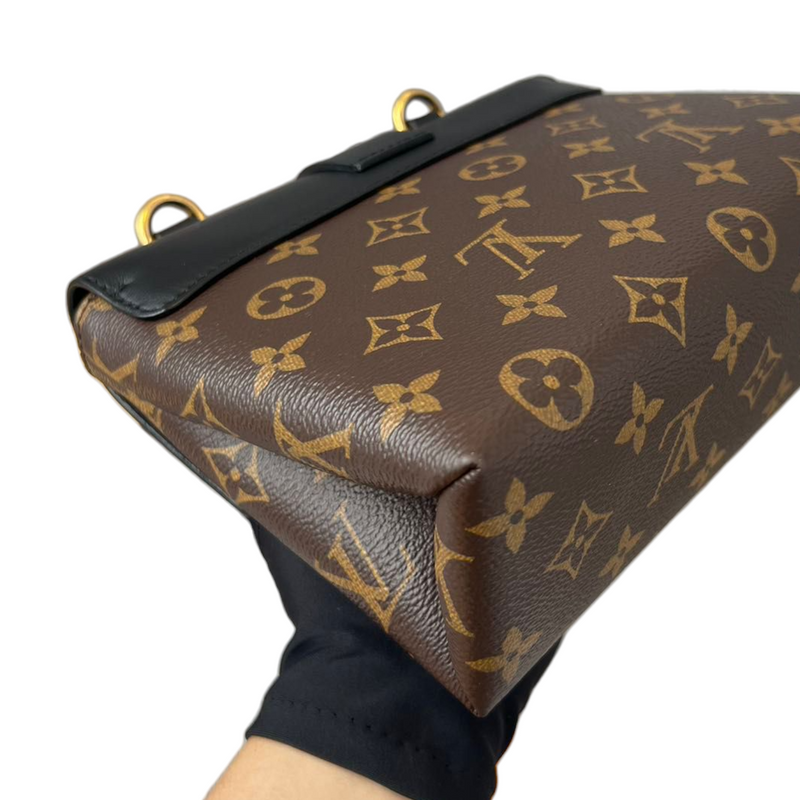 Louis Vuitton LV GHW Padlock on Strap Shoulder Bag Monogram Brown Black