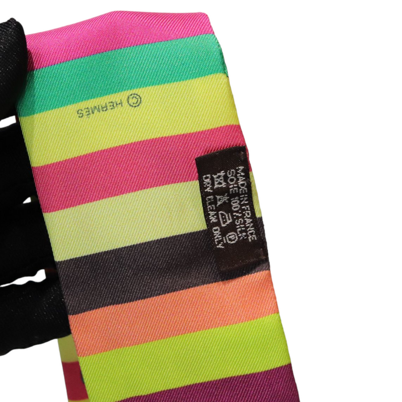 Silk Twilly Juane Fluo Vert Rose Fluo
