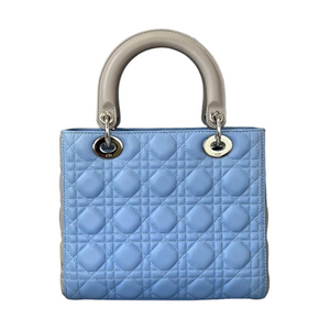 Lady Dior Medium Duo Tone Grey Blue SHW