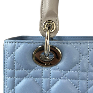 Lady Dior Medium Duo Tone Grey Blue SHW