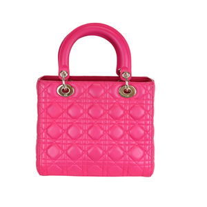 Medium Lady Dior Lambskin Pink GHW