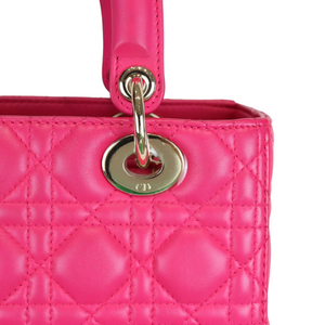 Medium Lady Dior Lambskin Pink GHW