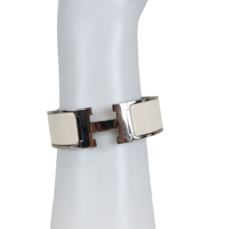 Enamel Clic Clac H Bracelet White