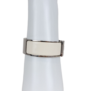 Enamel Clic Clac H Bracelet White