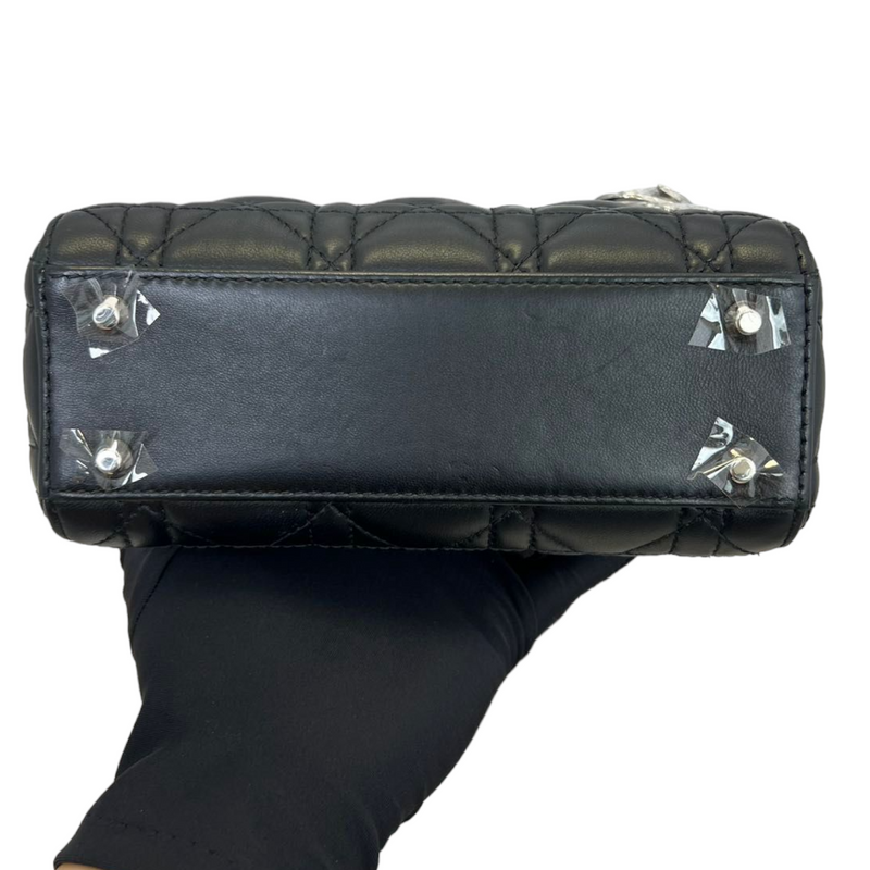 Lady dior bag 2025 in black lambskin