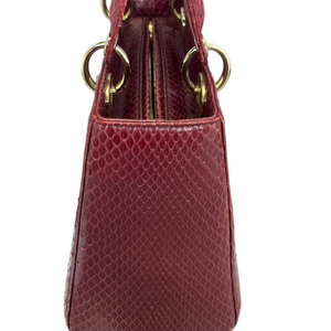 Medium Lady Dior Python Burgundy GHW