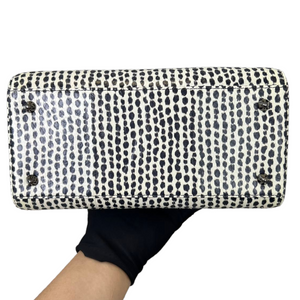 Lady Dior Medium Python Black and White SHW