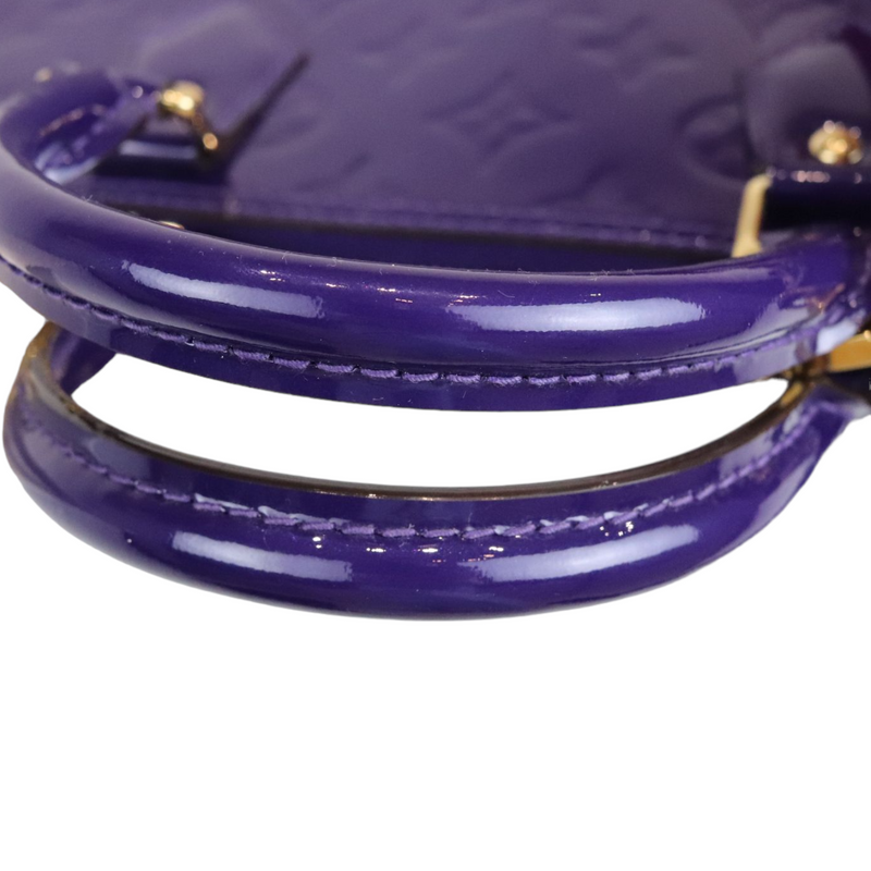 Louis Vuitton Purple Vernis Leather Double Buckle Bracelet