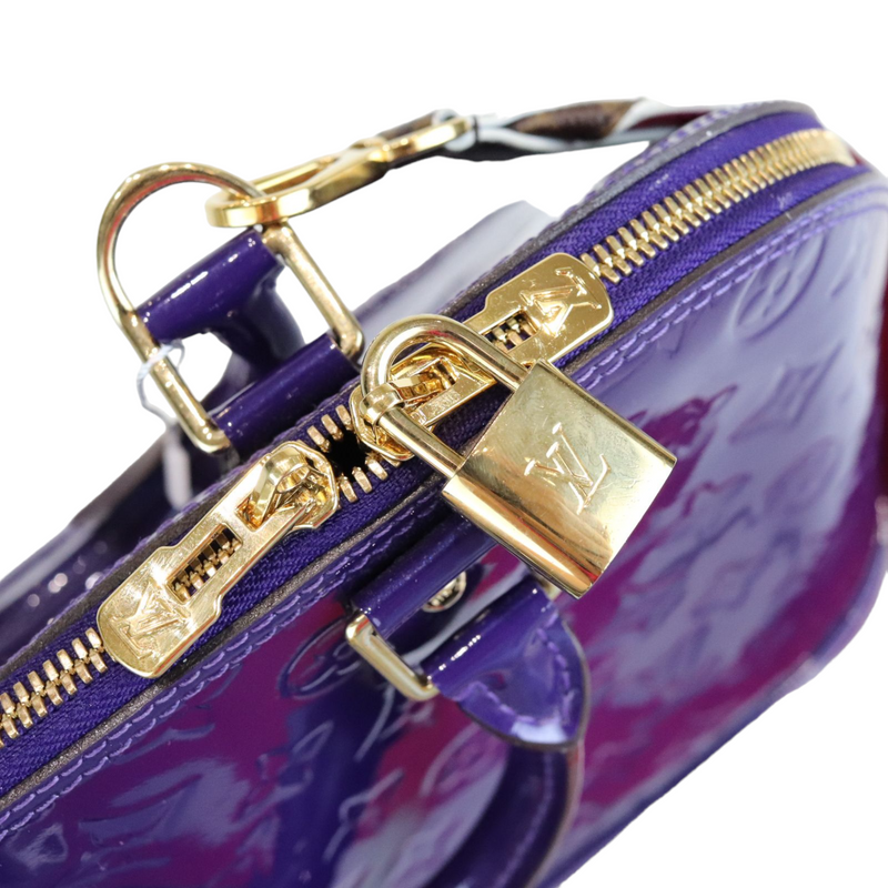 Louis Vuitton Monogram Vernis Magenta Alma PM bag + matching strap –  Bagaholic