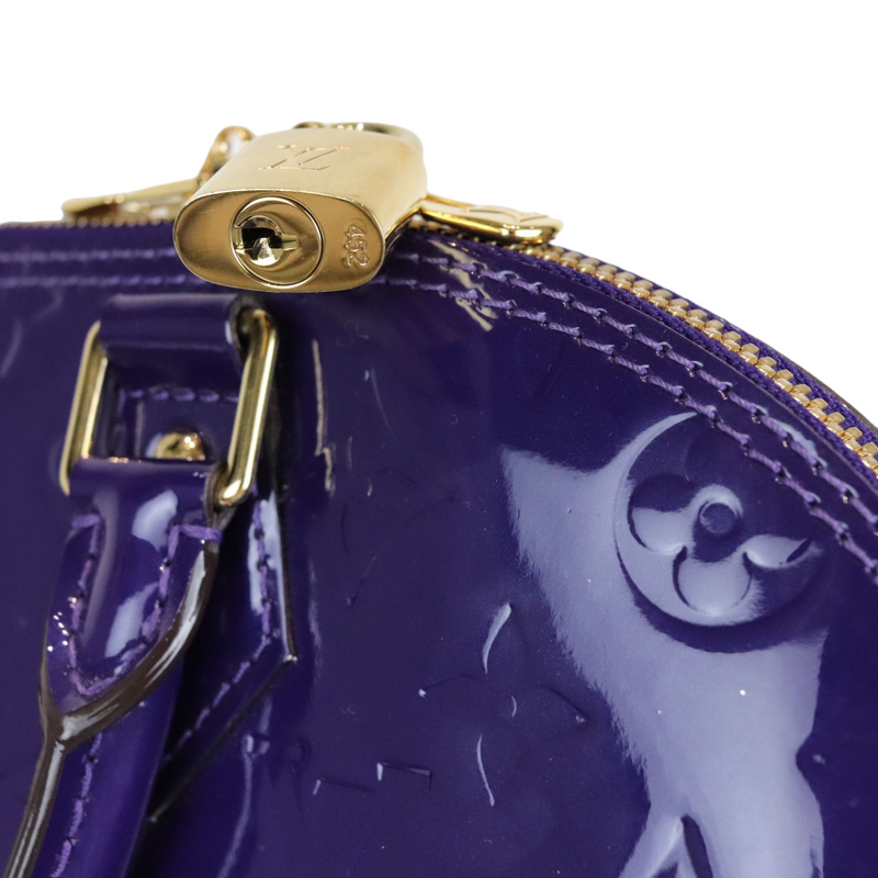 Purple Louis Vuitton Monogram Vernis Alma PM Handbag