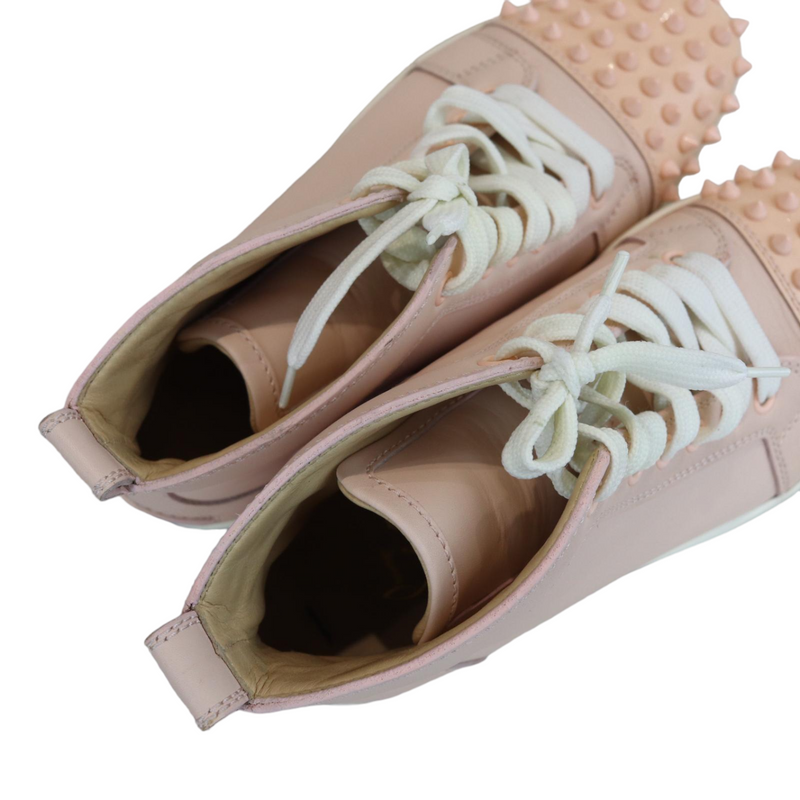 Chanel Light Pink Canvas Lace Up Bowling Sneaker