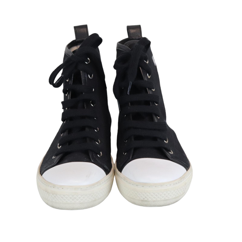 High Top Sneakers Black and White Size 38