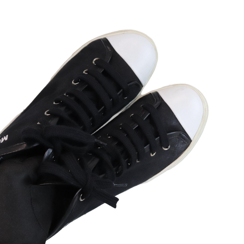 High Top Sneakers Black and White Size 38