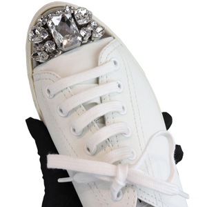 Cap Toe Leather Sneaker White Size 37.5