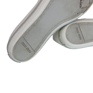 Cap Toe Leather Sneaker White Size 37.5