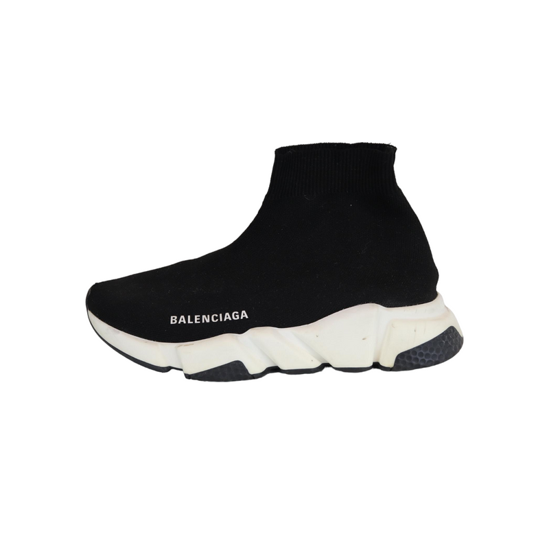 Knit Women Speed Sneakers 37 Black White