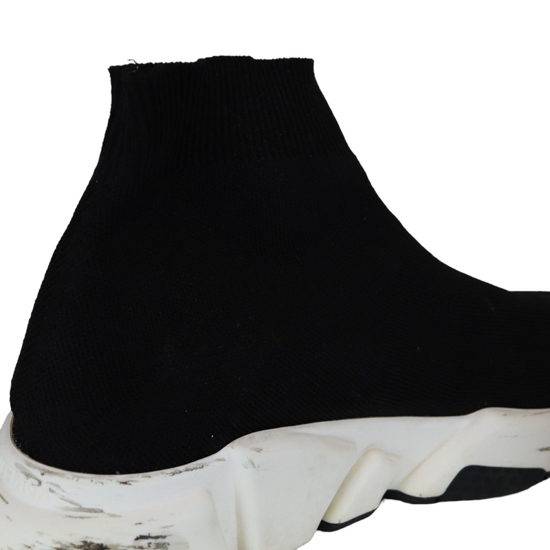 Knit Women Speed Sneakers 37 Black White