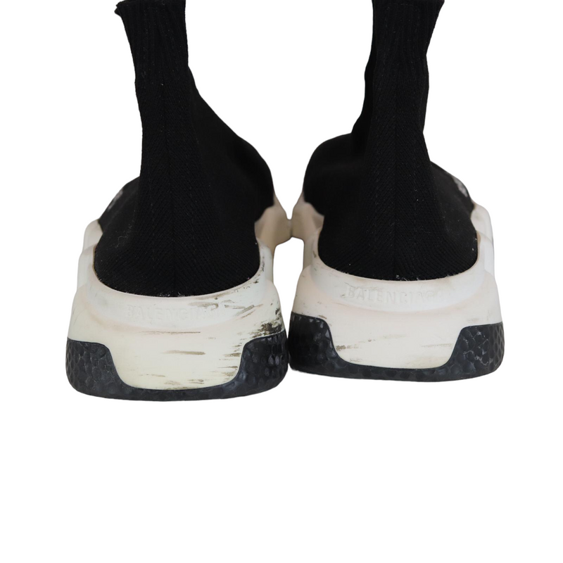 Knit Women Speed Sneakers 37 Black White