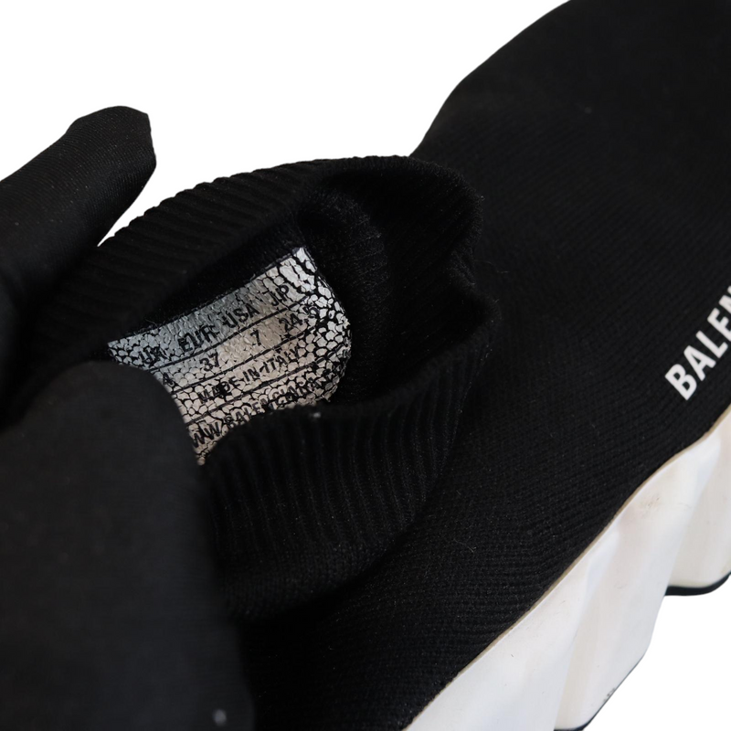 Knit Women Speed Sneakers 37 Black White