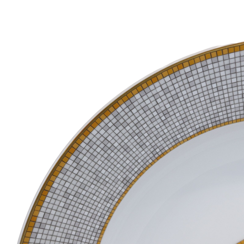 Large Bowl Mosaique Au 24 Gold Round Deep Platter