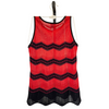 Red and Black Zig Zag Pattern Knit Tank Top Size 40