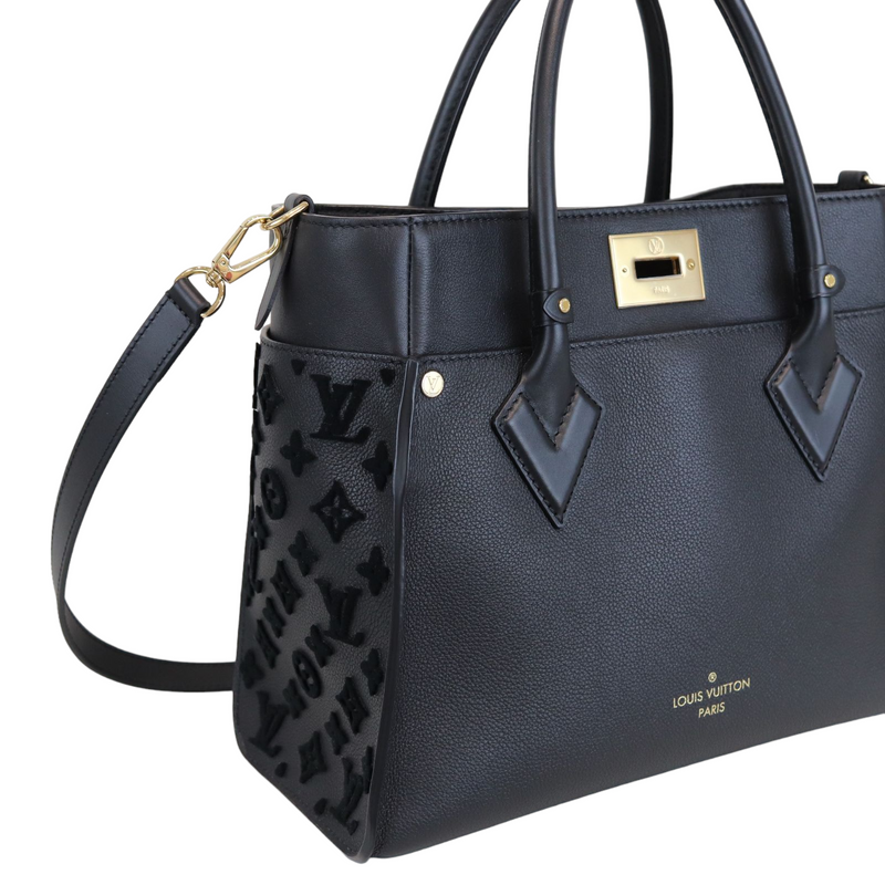 Calfskin Monogram Tufting On My Side Black