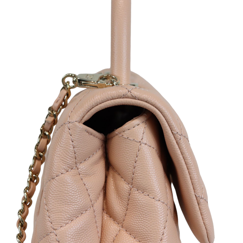 Pink Coco Handle Small Caviar LGHW