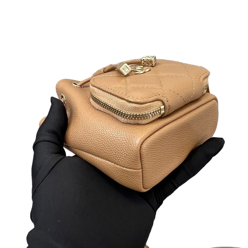 Chanel Caviar Mini Bucket Caramel Brown Bag GHW – Bag Religion