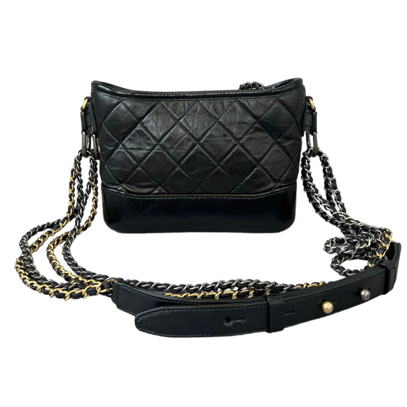 Chanel Chain Me Flap Mini 10 x18 × 4cm Calfskin Black Ghw, Luxury, Bags &  Wallets on Carousell