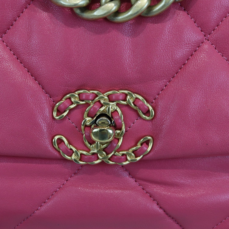 Lambskin Quilted Small 19 Flap Dark Pink Bag Religion