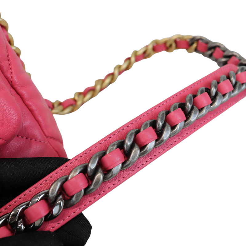 Chanel Lambskin Quilted Small Hobo Bag Pink