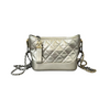 Pearl Drawstring Bucket Mini Calfskin Quilted White GHW