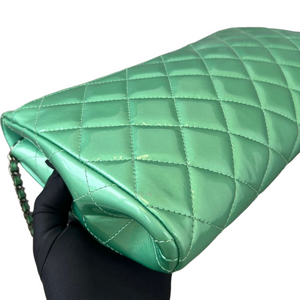 Timeless Clutch Patent Green Chain RHW