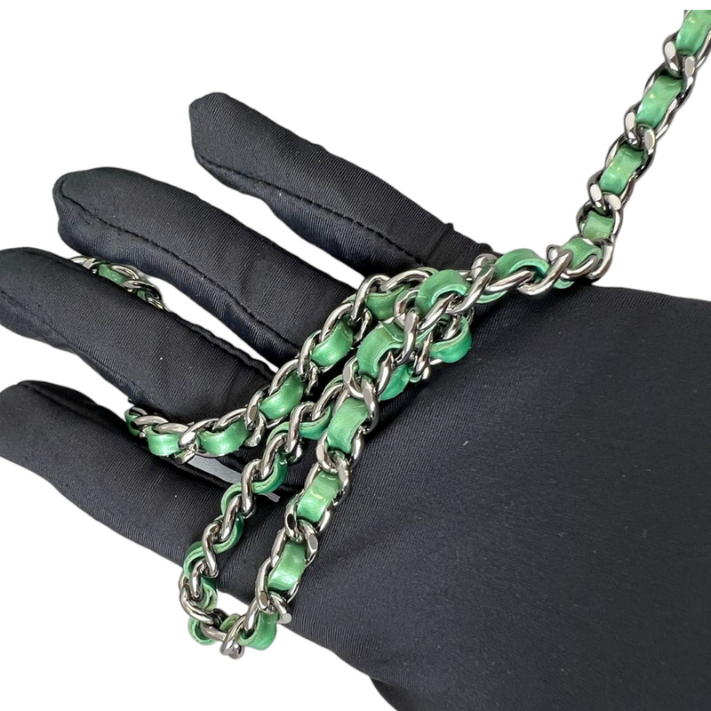 Timeless Clutch Patent Green Chain RHW