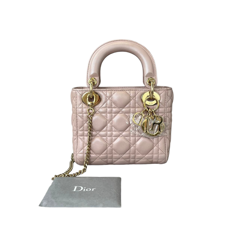 Mini Lady Dior in Baby Pearly Pink LGHW