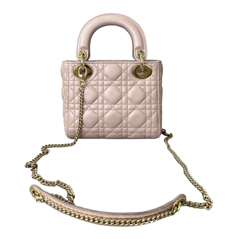 Mini Lady Dior in Baby Pearly Pink LGHW