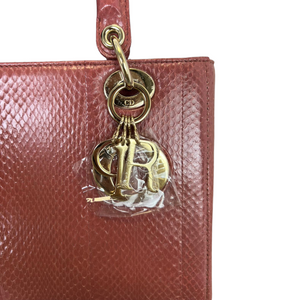 Lady Dior Medium Python Pink GHW