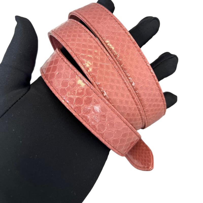 Lady Dior Medium Python Pink GHW