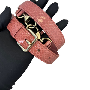 Lady Dior Medium Python Pink GHW