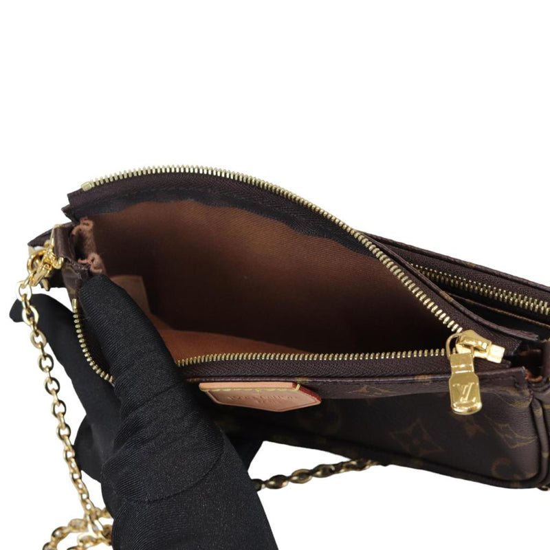 Louis Vuitton, Bags, Soldlouis Vuitton Monogram Crossbody Chain Vachetta  Strap Woc Pochette Bag
