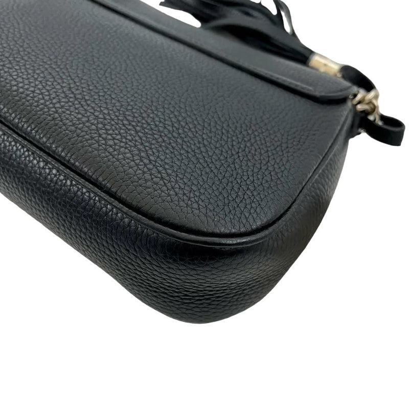 Pebbled Calfskin Small Soho Disco Bag Black LGHW