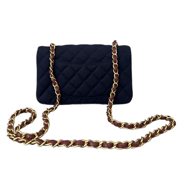 Chanel Limited Edition Timeless Mini Rectangular Calf Wool Navy