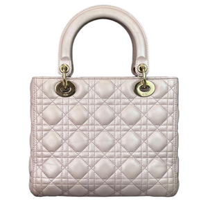 Lambskin Medium Lady Dior Baby Pink GHW