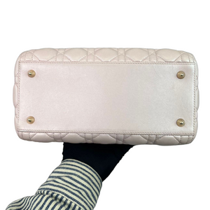 Lambskin Medium Lady Dior Baby Pink GHW