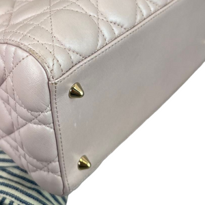 Lambskin Medium Lady Dior Baby Pink GHW