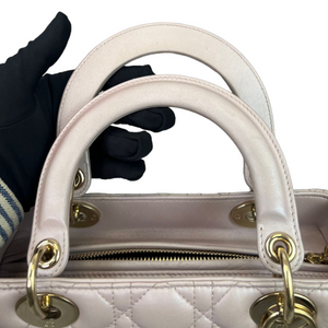 Lambskin Medium Lady Dior Baby Pink GHW