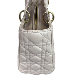 Lambskin Medium Lady Dior Baby Pink GHW
