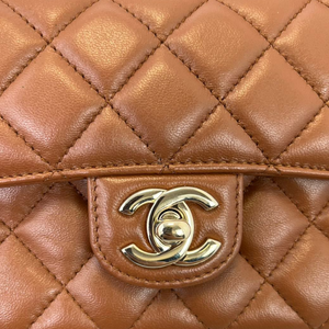 Mini Crystal Top Handle Rectangular Caramel GHW