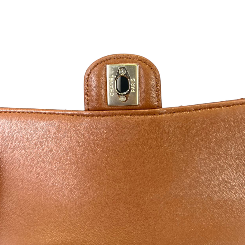 Mini Crystal Top Handle Rectangular Caramel GHW